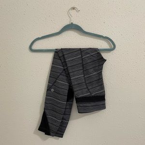Lululemon Inspire Tight II Mesh Cyber Stripe Deep Coal RARE